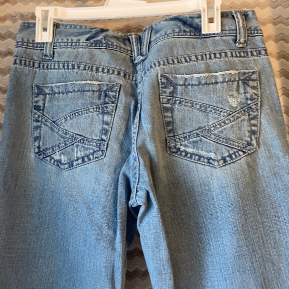 Aeropostale Blue Bootcut Distressed Jeans - Picture 9 of 10